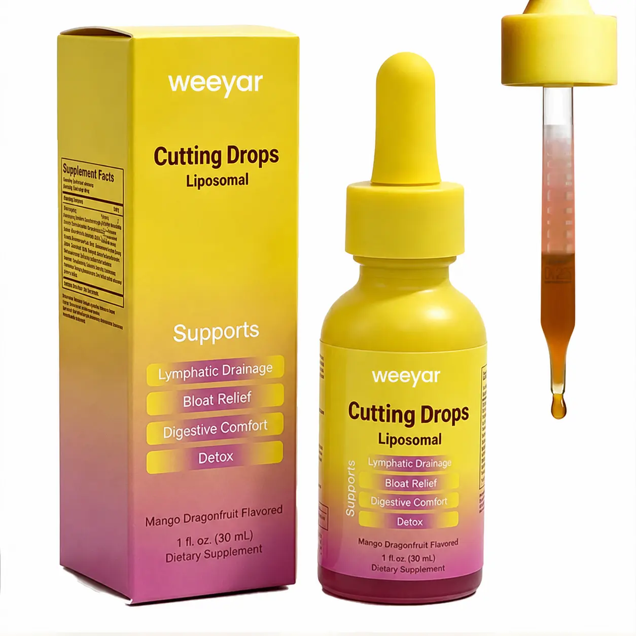 Liposomal Cutting Drops private label bottle and carton