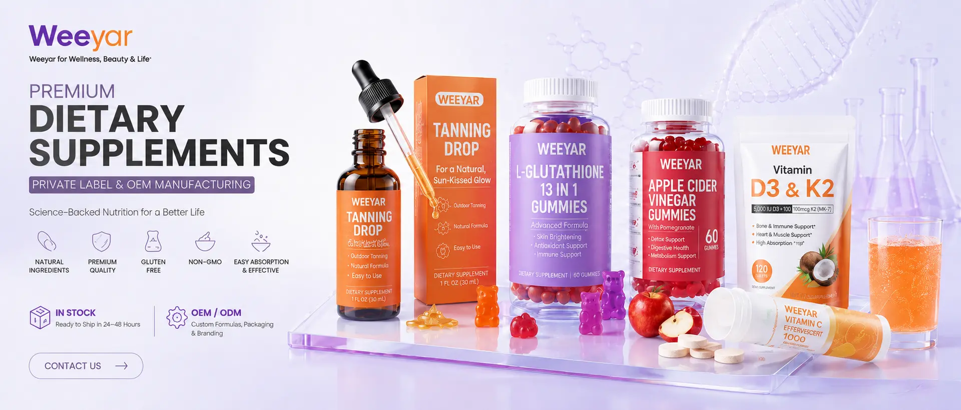 Weeyar dietary supplement portfolio